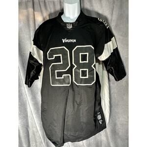 Adrian Peterson Jersey Vikings Reebok Size 2XL Alternate Black